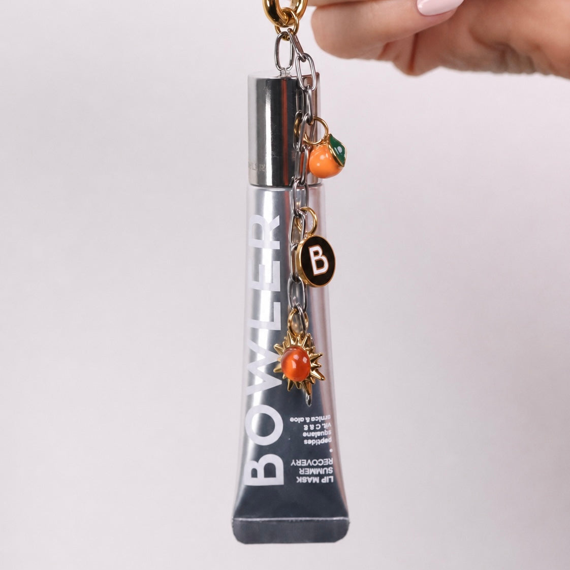 Oh Clem + Bowler Citrus Lip Gloss & Charm Key Chain (2 piece set)
