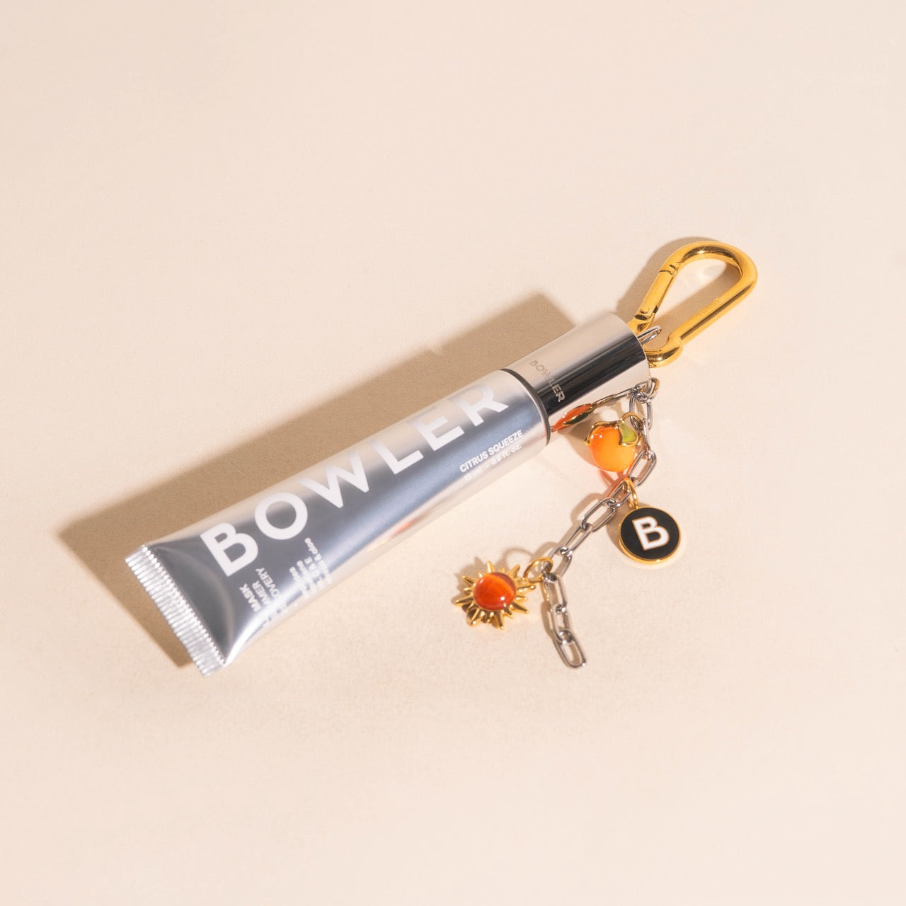 Oh Clem + Bowler Citrus Lip Gloss & Charm Key Chain (2 piece set)